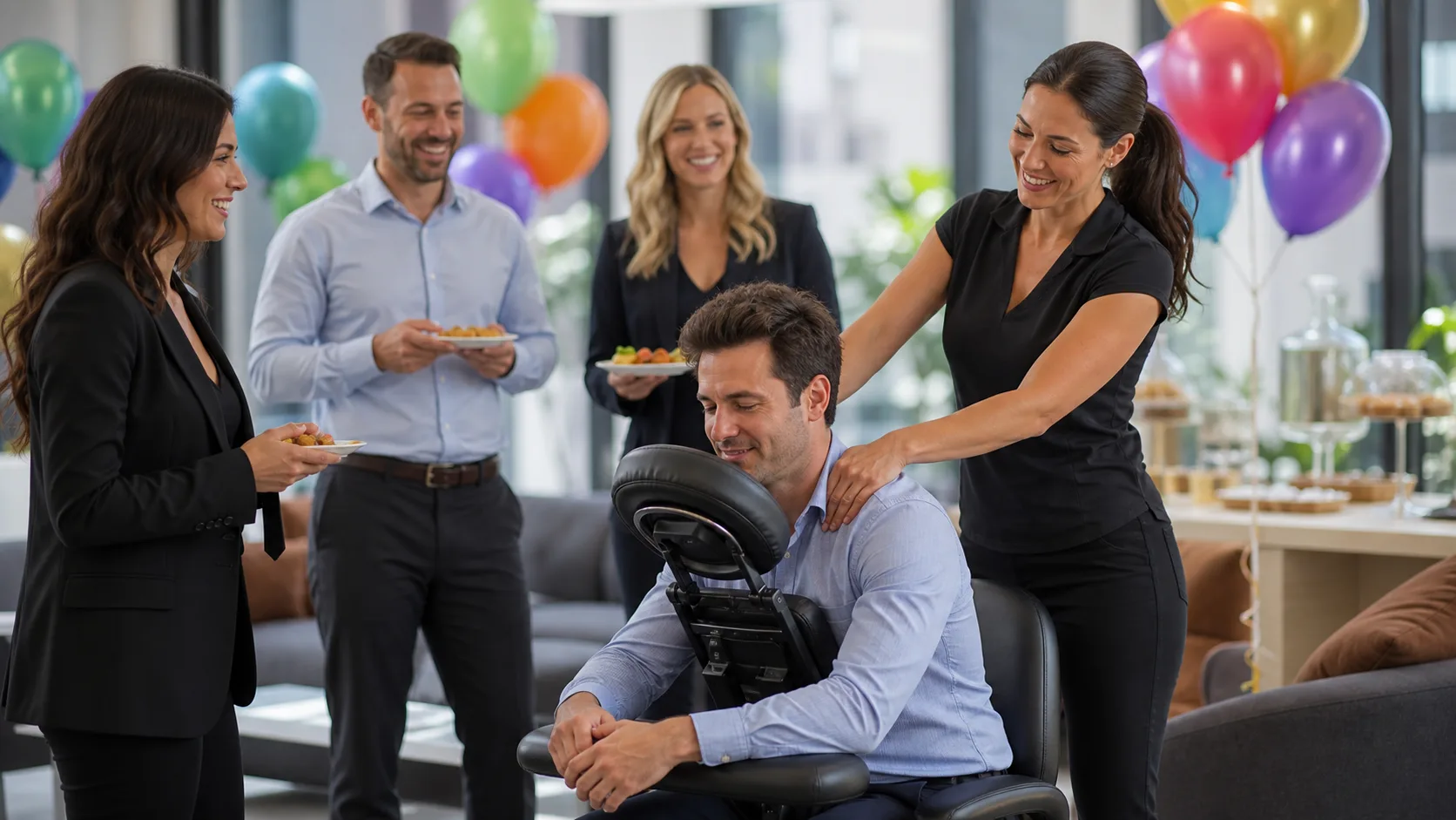 Arranging Chair Massage for Office Celebrations