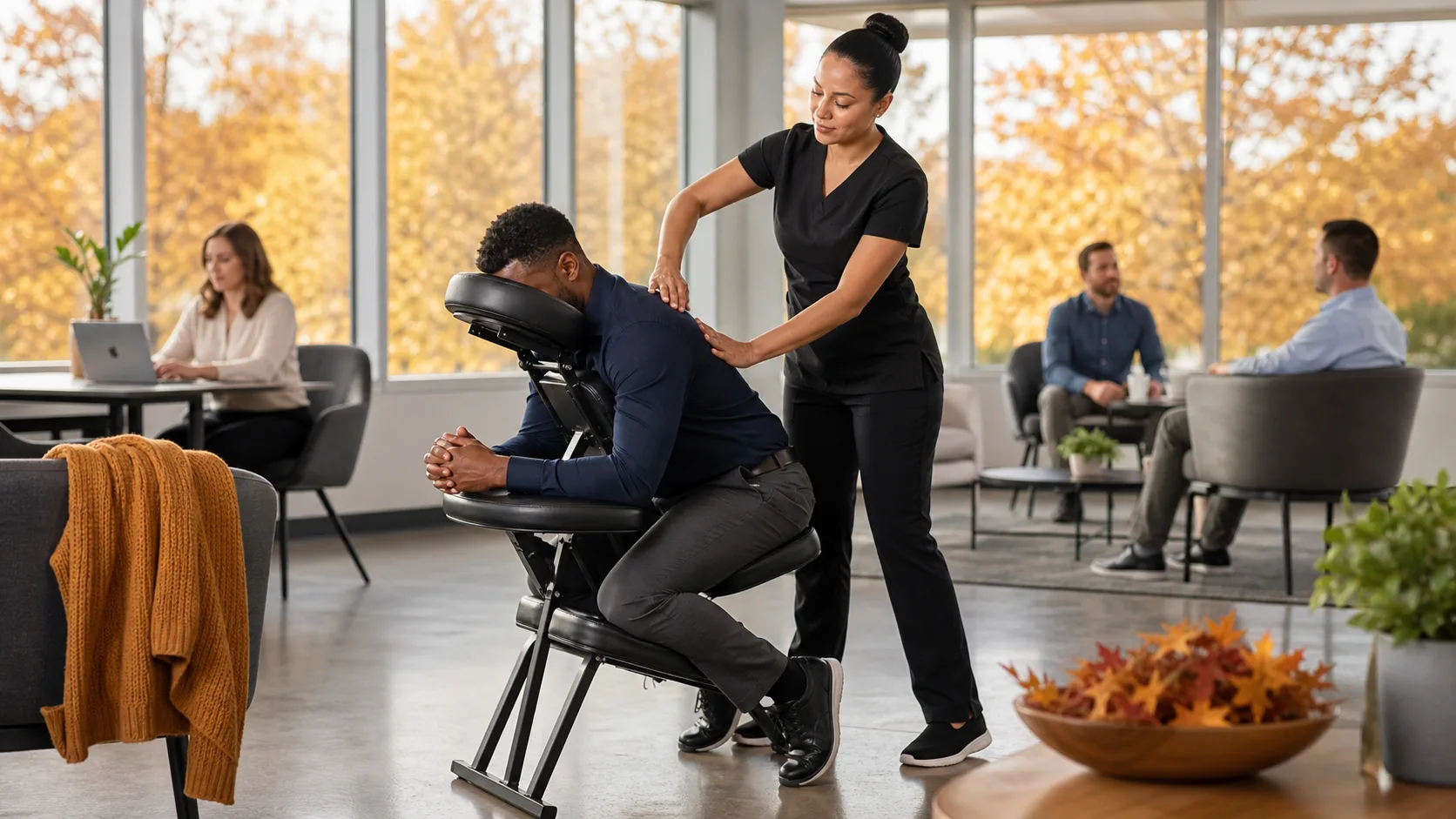 blog 11 How Chair Massage Eases Work Fatigue During Fall